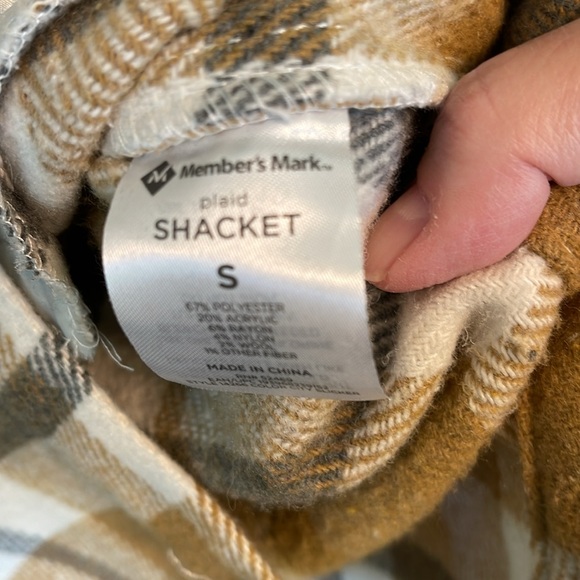 Like New Very Cute Members Mark Plaid Shacket Small - Picture 4 of 4